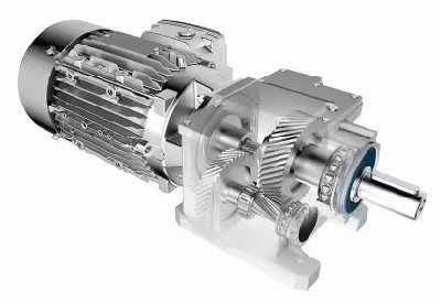 Réducteur hélicoïdal en ligne pour l'industrie du ciment série R, réducteur hélicoïdal pour machine à sucre, réducteur hélicoïdal